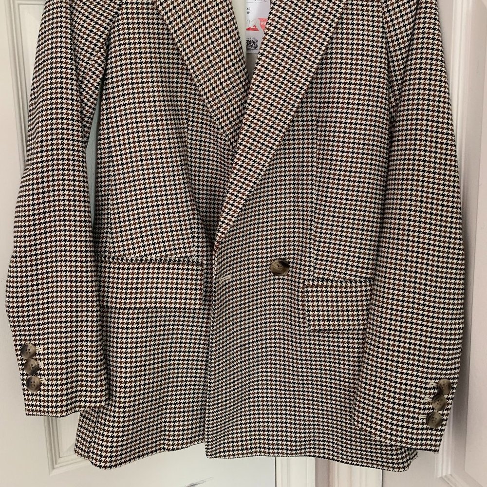 Women's Patterned Double-Breasted Coat